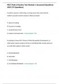 PECT PreK-4 Practice Test Module 1 Answered Questions 2023 &lpar;73 Questions&rpar;
