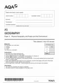  AQA AS GEOGRAPHY PAPER 1 