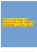 IFSTA Final Exam 100 QUESTIONS AND VERIFIED ANSWERS LATEST 2023.