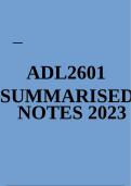 ADL2601 SUMMARISED NOTES 2023
