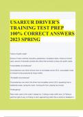 USAREUR DRIVER'S  TRAINING TEST PREP 100% CORRECT ANSWERS  2023 SPRING