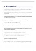 PTA Board exam 2023 with 100&percnt; correct answers
