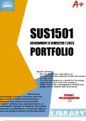SUS1501 ASSIGNMENT 8 PORTFOLIO ANSWERS For Semester 1 2023 This is the LATEST BUY QUALITY  Get that distinction!