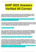 AHIP 2023 Answers Verified All Correct