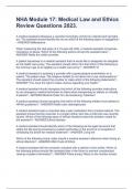 NHA Module 17&colon; Medical Law and Ethics Review Questions 2023&period;