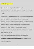 EPA Lead Inspector Exam Questions and Answers &lpar;2022&sol;2023&rpar; &lpar;Verified Answers&rpar;