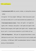 EPA Lead Inspector Exam Questions and Answers &lpar;2022&sol;2023&rpar; &lpar;Verified Answers&rpar;
