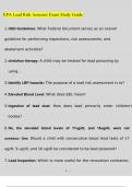 EPA Lead Risk Assessor Exam Study Guide Exam Questions and Answers &lpar;2022&sol;2023&rpar; &lpar;Verified Answers&rpar;