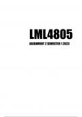 LML4805 ASSIGNMENT 2 SEMESTER 1 2023