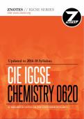 IGCSE Chemistry Z Notes