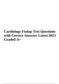Cardiology Fisdap Test Questions with Correct Answers Latest 2023 Graded A+