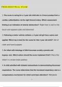 PEDS Hesi final Exam Questions and Answers &lpar;2022&sol;2023&rpar; &lpar;Verified Answers&rpar;