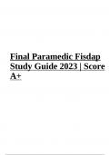 Paramedic Fisdap Final Study Guide 2023/2024 Score 100%