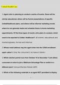 United Health Care Exam Questions and Answers &lpar;2022&sol;2023&rpar; &lpar;Verified Answers&rpar;