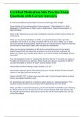 Certified Medication Aide Practice Exam Questions with Correct Answers&period; 