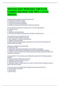 Nebraska State Medication Aide Exam Complete Questions with 100&percnt; Correct Answers&period; 