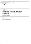 AQA GCSE COMBINED SCIENCE: TRILOGY 8464/C/2F Chemistry Paper 2F Mark scheme June 2022