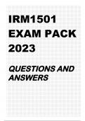 IRM1501 EXAM PACK 2023