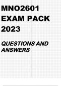 MNO2601 EXAM PACK 2023