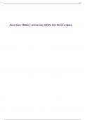 American Military University GEOG 101 Week 6 Quiz