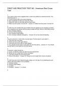 FIRST AID PRACTICE TEST &num;2 - American Red Cross Test