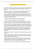 Cognitive Behavioral Therapy Exam 2023