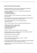 Red Cross First Aid Final Exam