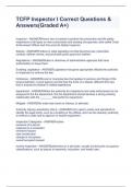 TCFP Inspector I Correct Questions & Answers&lpar;Graded A&plus;&rpar;