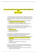  Community Health Proctor Exam STUDY GUIDE ANSWER KEY &lpar;2019&comma; 2020&comma; 2021&comma;2022&rpar;