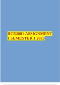 RCE2601 ASSIGNMENT 1 SEMESTER 1 2023
