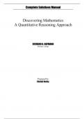 Discovering Mathematics, A Quantitative Reasoning Approach, 1e Richard N. Aufmann (Solution Manual)
