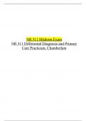 NR 511 Midterm Exam (Version 1), NR 511 Differential Diagnosis and Primary Care Practicum, Chamberlain.