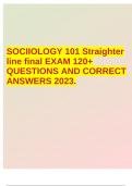 SOCI 101 Straighter line final EXAM 120+ QUESTIONS AND CORRECT ANSWERS 2023.