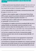 DEFENCE ACQUISITION UNIVERSITY CON 237 PRACTICE TEST SOLUTIONS QUESTIONS AND ANSWERS A&plus; GRADED