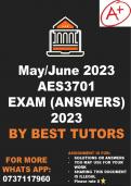 AES3701 EXAM (ANSWERS) 2023 - May/June 
