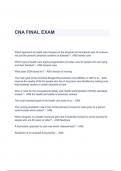 CNA FINAL EXAM Questions &  Answers  2023 ( A+ GRADED 100% VERIFIED)