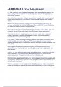 LETRS Unit 8 Final Assessment&vert; Questions and answers