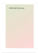 NRNP 6645 Final Exam&period;