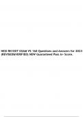 HESI RN EXIT EXAM V5 160 Questions and Answers for 2023 &lpar;REVISED&VERIFIED&rpar; NEW Guaranteed Pass A&plus; Score&period;