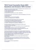 TICO Travel Counsellor Exam 2023 Questions and Answers 100&percnt; Correct