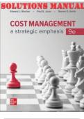 SOLUTIONS MANUAL for Cost Management: A Strategic Emphasis, 9th Edition By Edward Blocher, Paul Juras and Steven Smith. SBN13: 9781260814712. Complete Chapters 1-20.