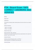 PTA - Board Exam 100&percnt;  CORRECT ANSWERS 2023  VERIFIED