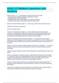 EDUC 373 Midterm Questions with Answers&period;