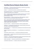 Certified Nurse Dialysis Study Guide&period;