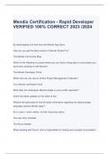 Mendix Certification - Rapid Developer VERIFIED 100&percnt; CORRECT 2023 &sol;2024