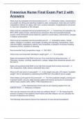 Fresenius Nurse Final Exam Part 2 with Answers&period;