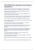 TICO 2023 Exam Questions and Answers &lpar;Graded A&plus;&rpar;