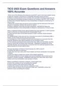 TICO 2023 Exam Questions and Answers 100&percnt; Accurate