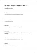 Practice for Aesthetics State Board Exam V&period;1 Fully solved 2023