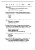 Maternity Hesi Exam Questions & Answers 2023